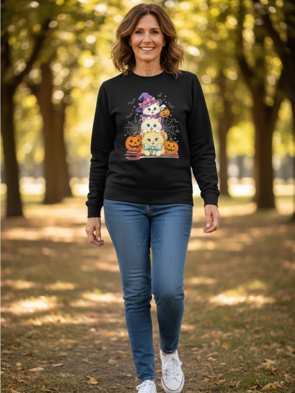 New cute Cat Lover Halloween Crewneck. XL